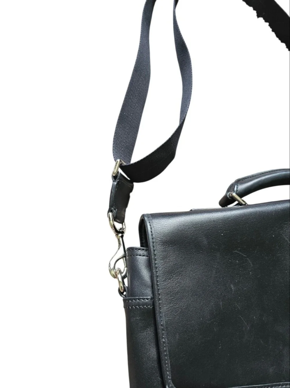Coach Lexington Flap Business Brief F71073 Black Leather Laptop Bag - Picture 8 of 11